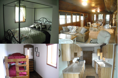 Interior of the fishing cabin.